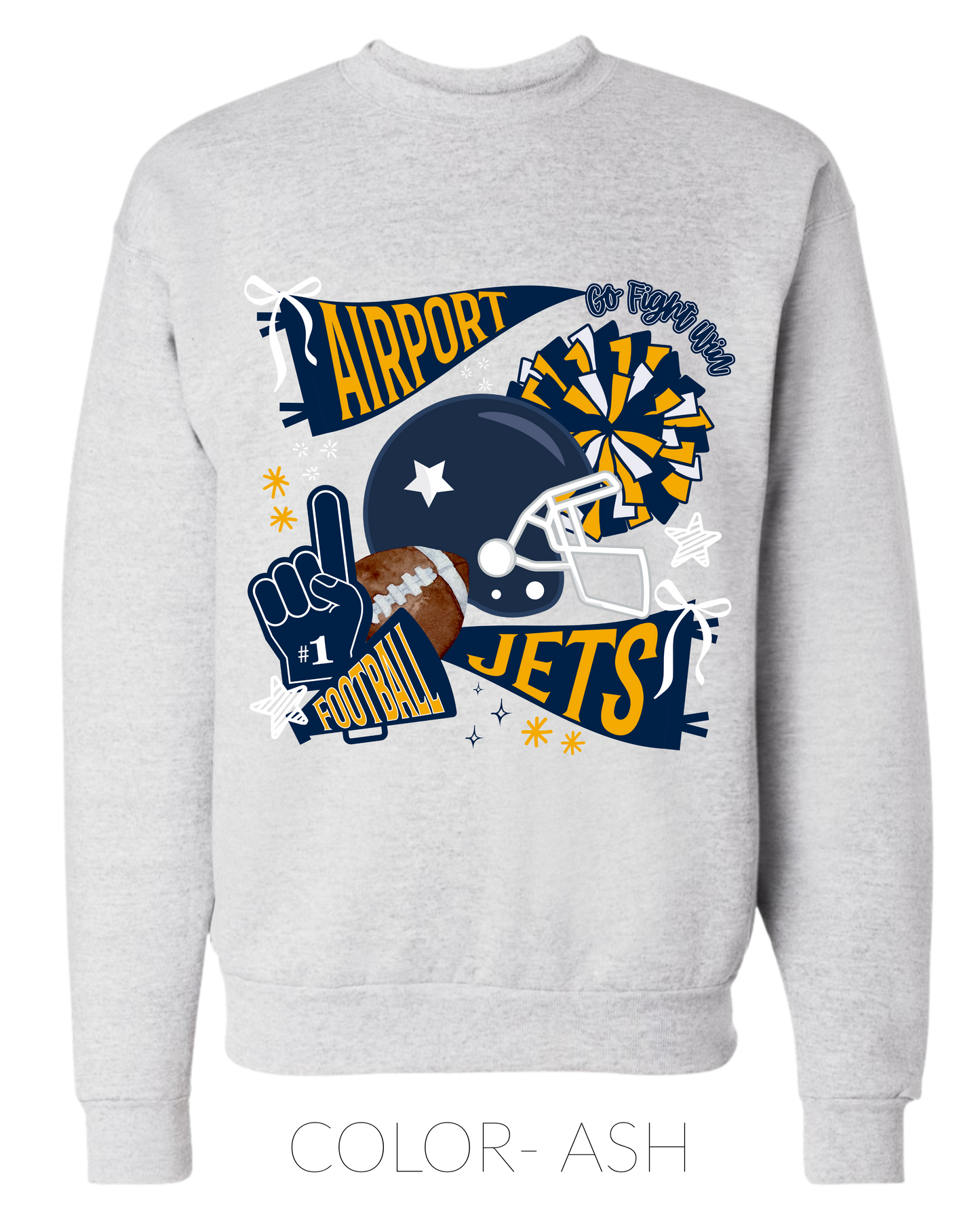 PRE ORDER- Airport Football- CREWNECK- Youth/ Adult