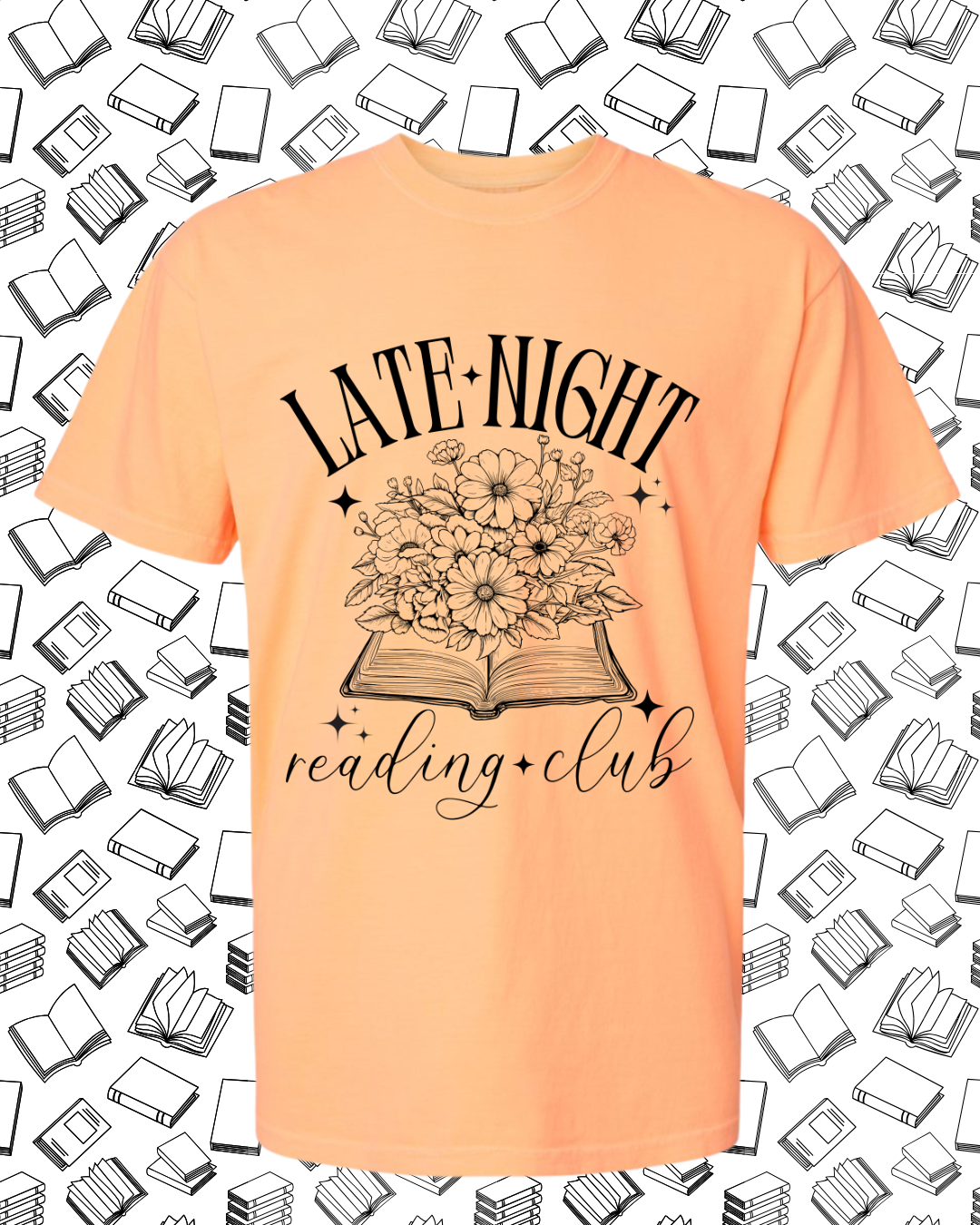 Pre Order- Late Night Reading Club- Tshirt Orange