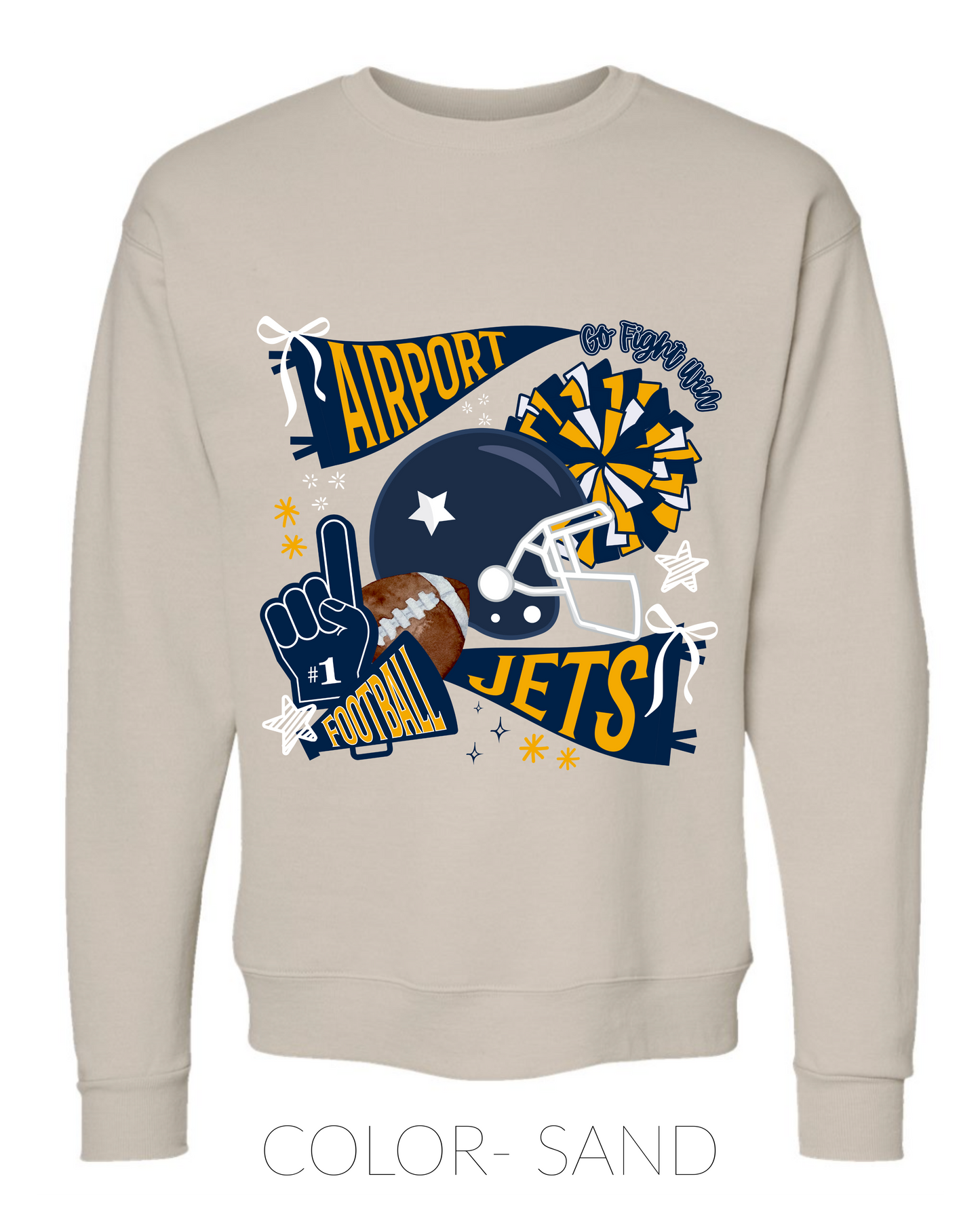 PRE ORDER- Airport Football- CREWNECK- Youth/ Adult