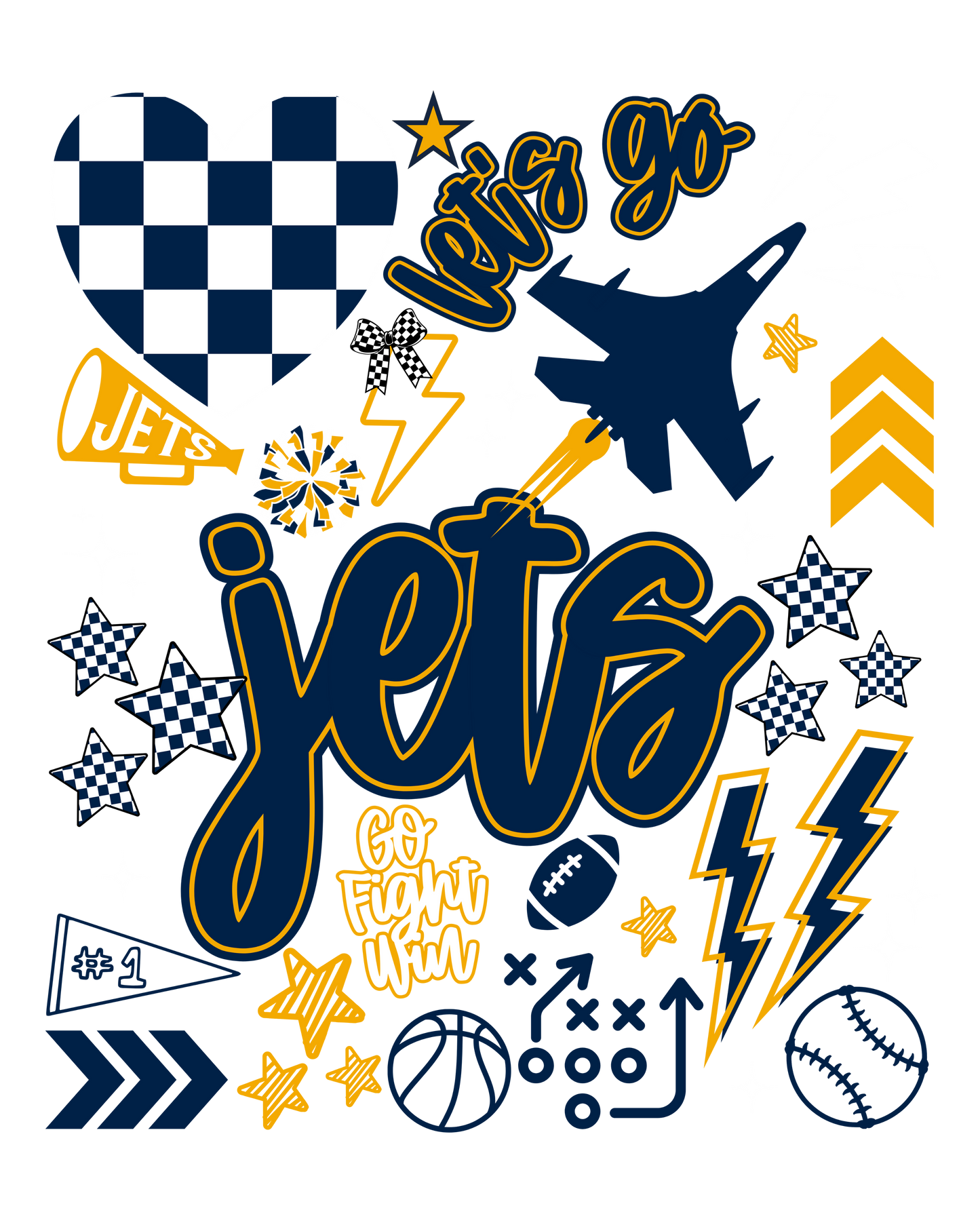 PRE ORDER- Lets go Jets- TSHIRT- Youth/ Adult