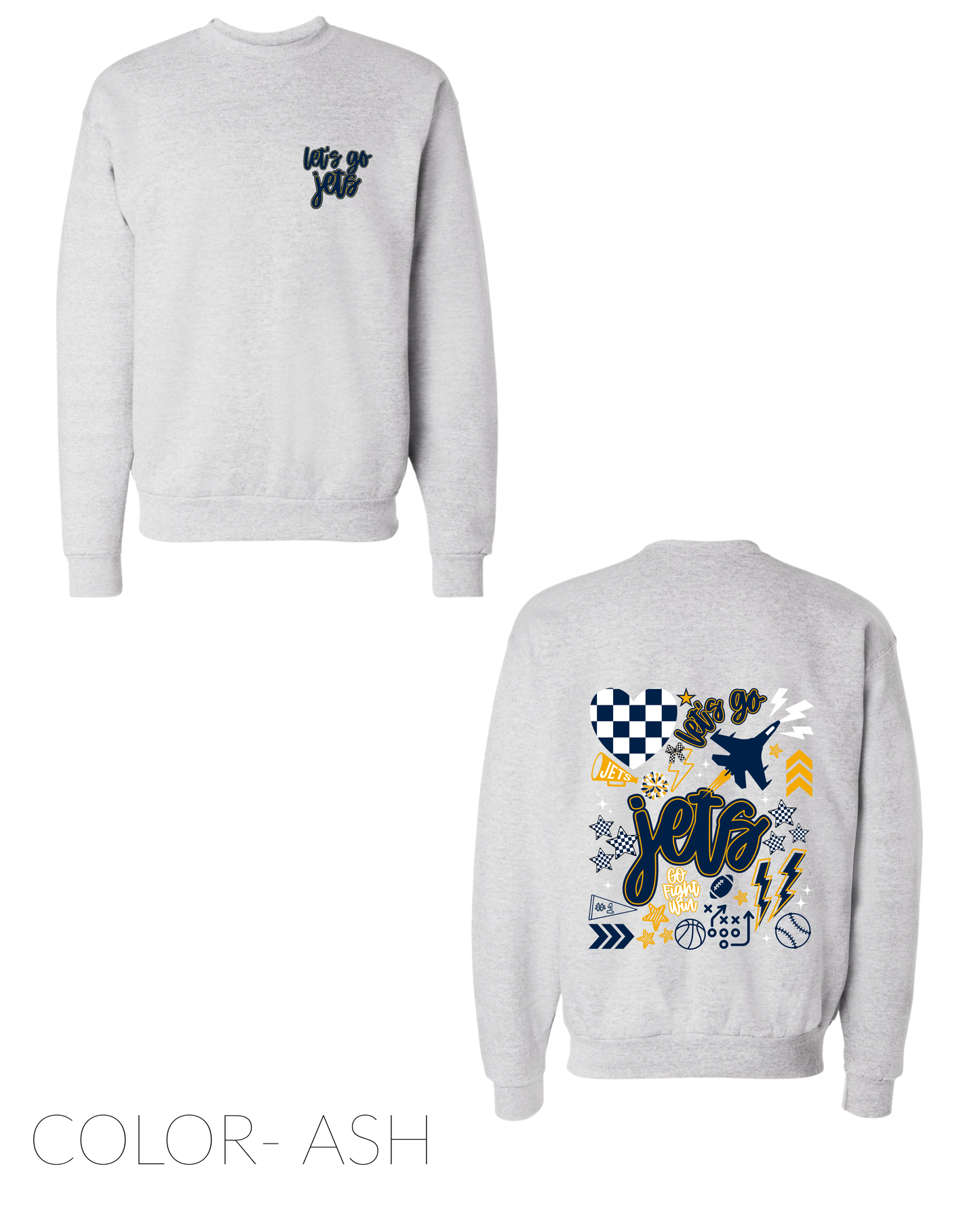 PRE ORDER- Lets go Jets- CREWNECK- Youth/ Adult