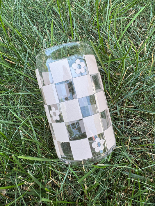 16oz- Brown Checkers