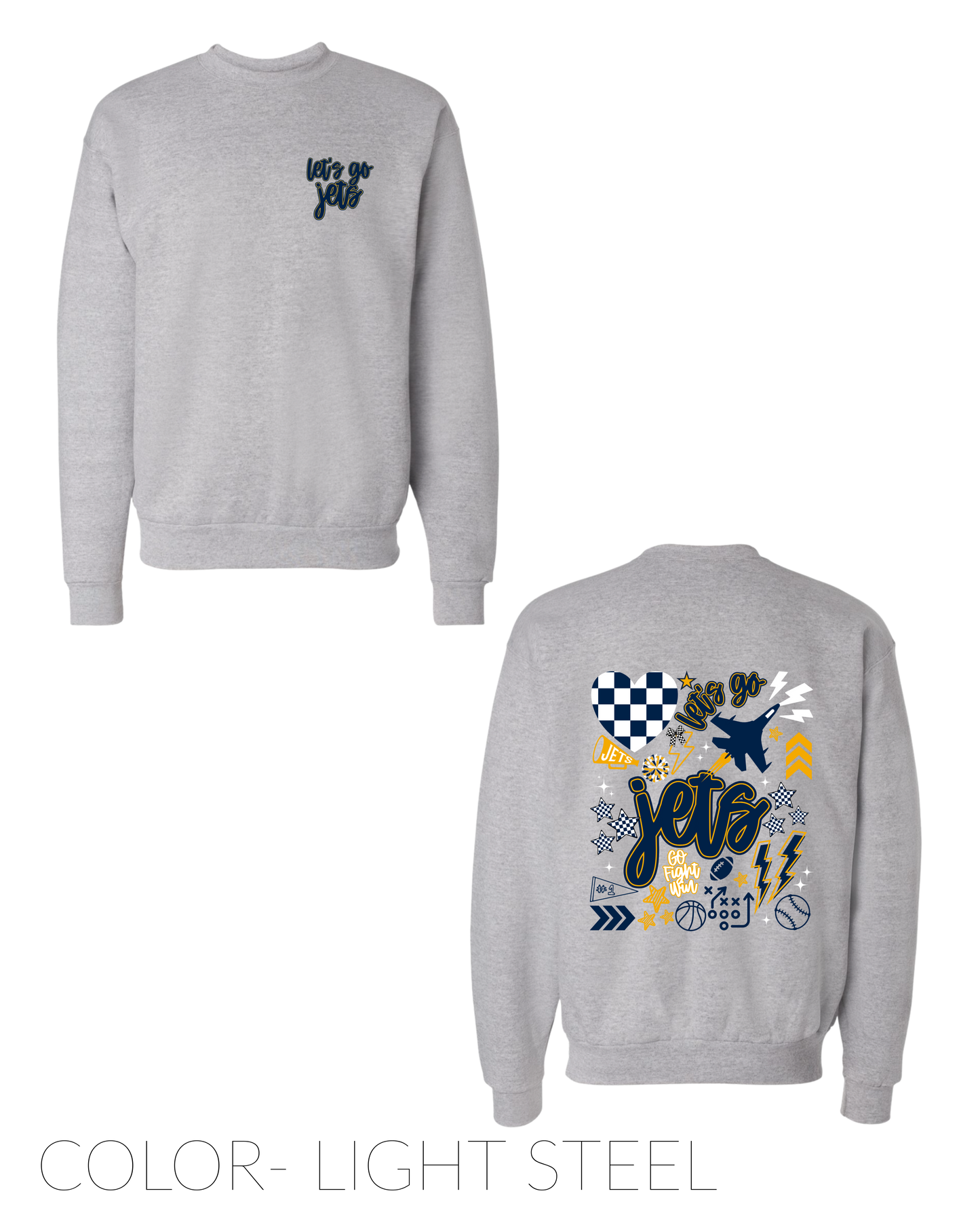PRE ORDER- Lets go Jets- CREWNECK- Youth/ Adult