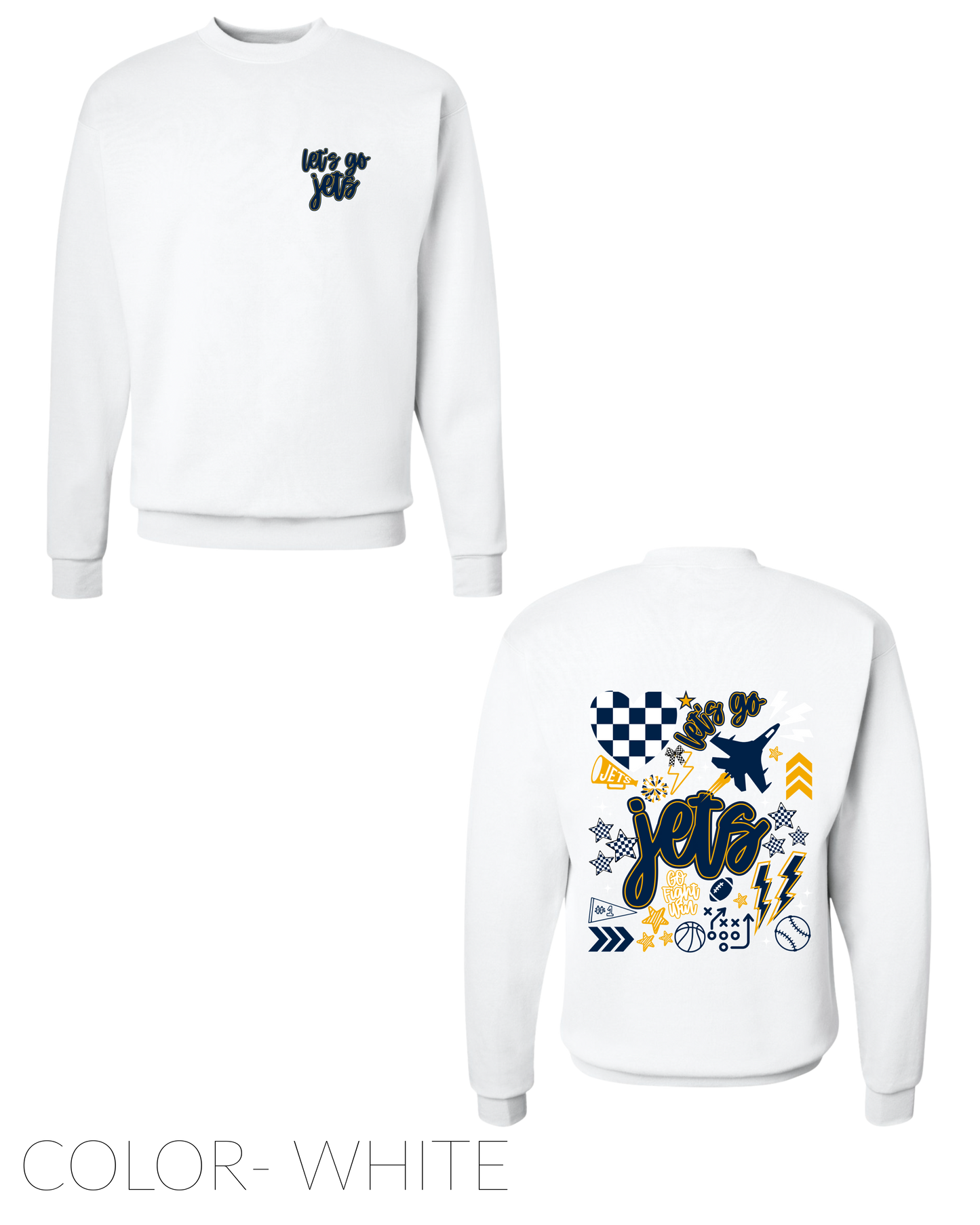 PRE ORDER- Lets go Jets- CREWNECK- Youth/ Adult