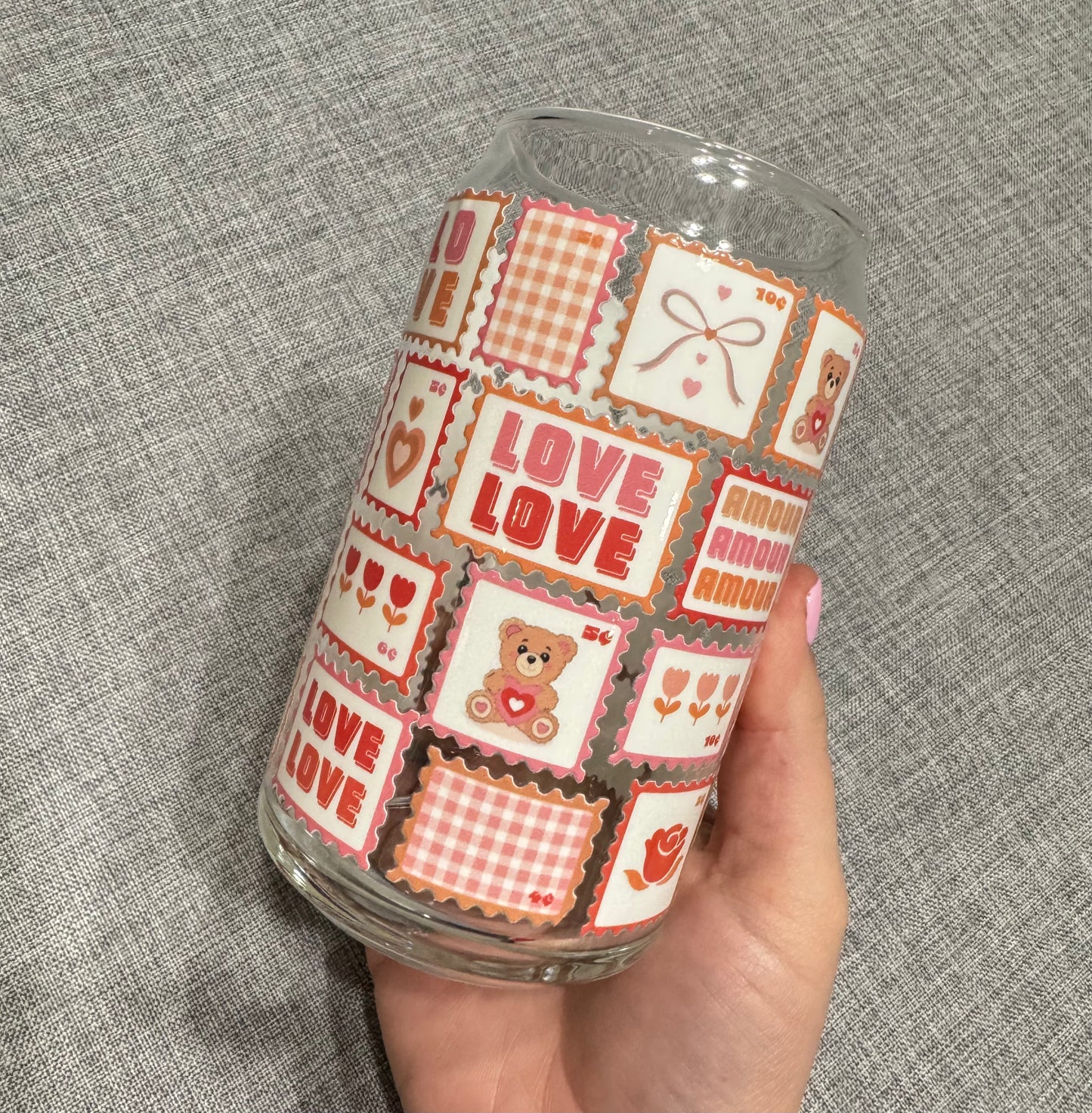 16 oz- Pinkish Stamps