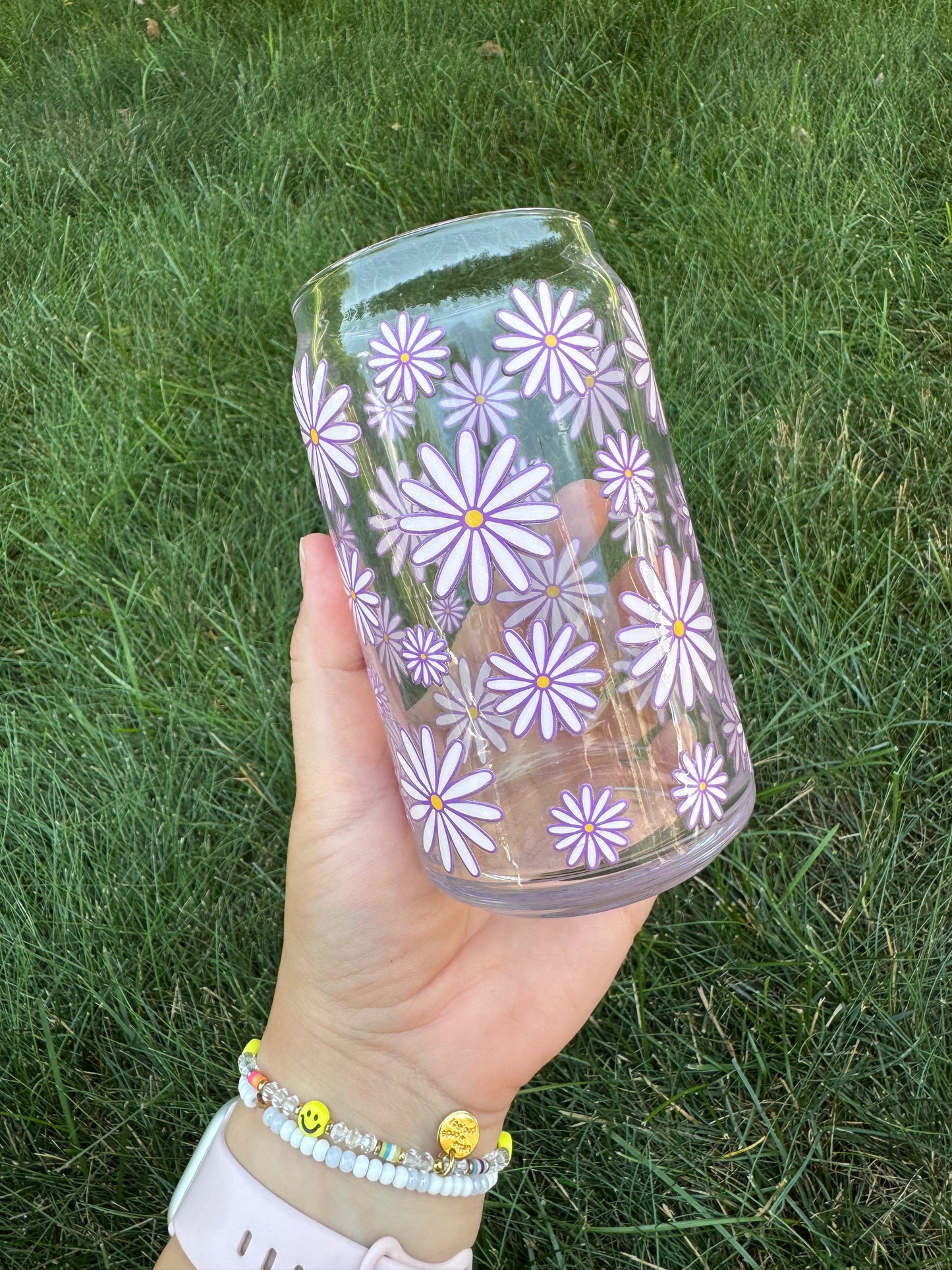 16oz-Purple Daisy