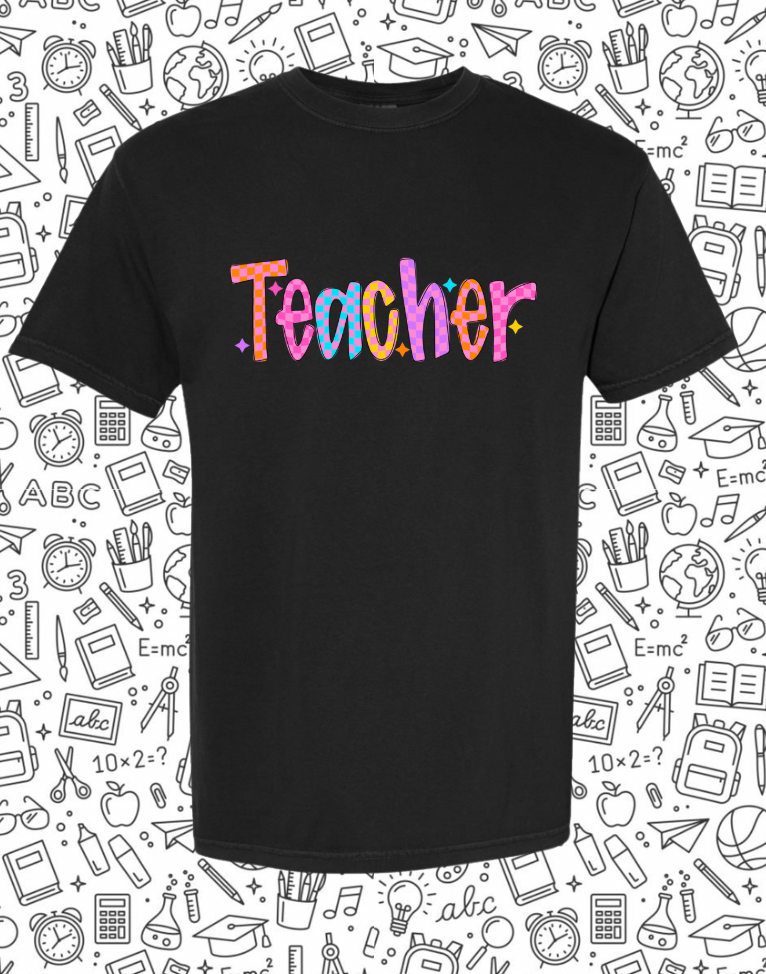 PRE ORDER- Checkered TEACHER