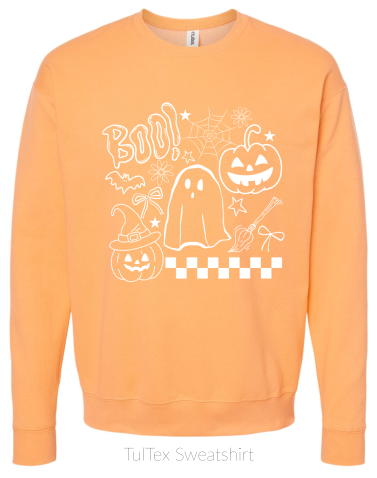PREORDER- Doodle Halloween- Crews/Tee