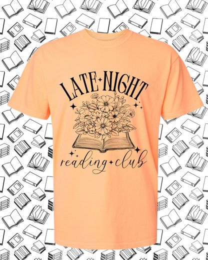 Pre Order- Late Night Reading Club- Tshirt Orange