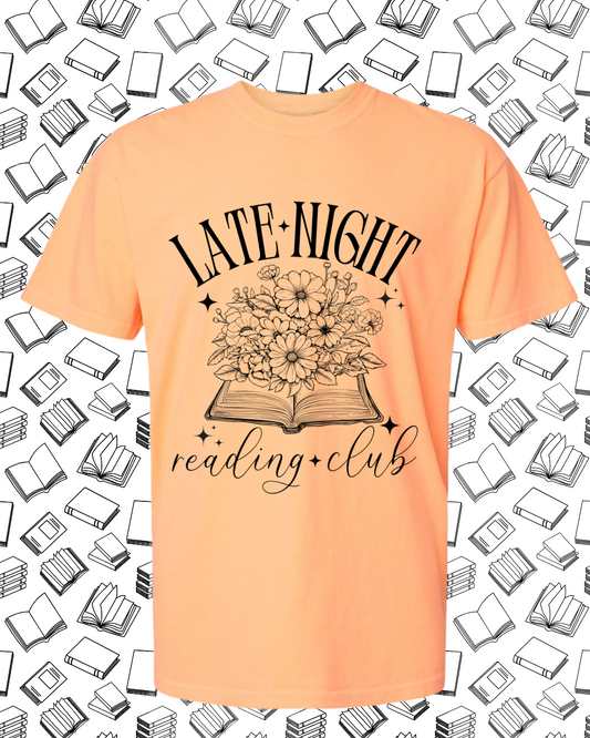 Pre Order- Late Night Reading Club- Tshirt Orange