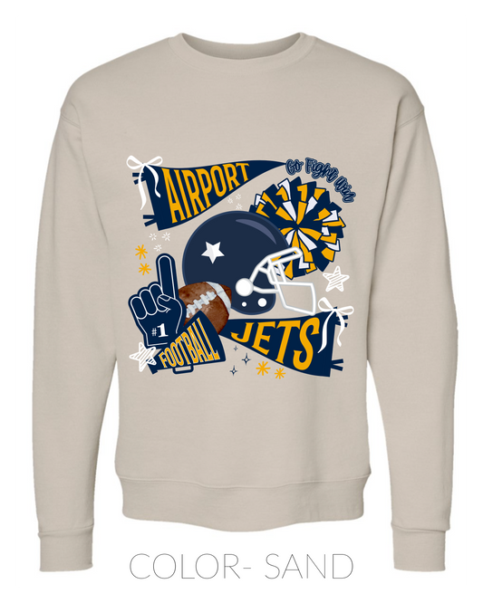PRE ORDER- Airport Football- CREWNECK- Youth/ Adult