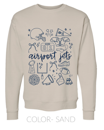 PRE ORDER- Airport Jets- CREWNECK- Youth/ Adult