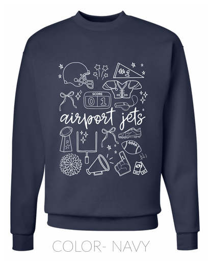 PRE ORDER- Airport Jets- CREWNECK- Youth/ Adult