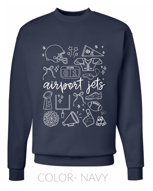 PRE ORDER- Airport Jets- CREWNECK- Youth/ Adult