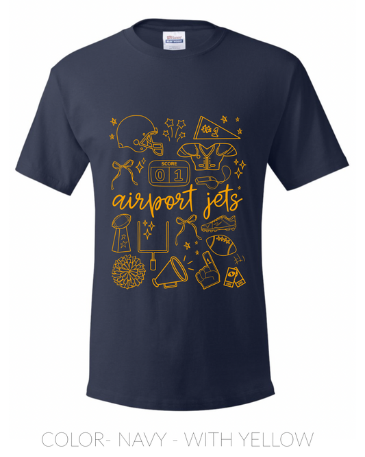 PRE ORDER- Airport Jets- TSHIRT- Youth/ Adult