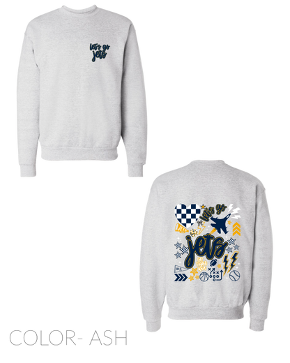 PRE ORDER- Lets go Jets- CREWNECK- Youth/ Adult