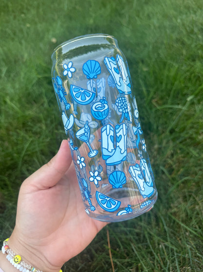 20oz- Blue Cowgirl