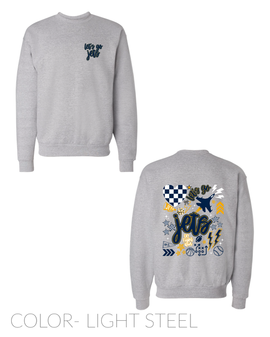 PRE ORDER- Lets go Jets- CREWNECK- Youth/ Adult