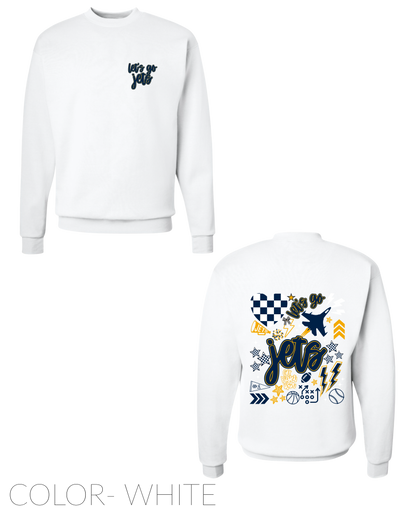 PRE ORDER- Lets go Jets- CREWNECK- Youth/ Adult
