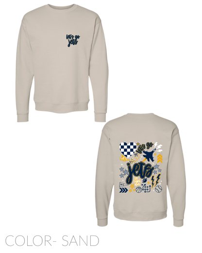 PRE ORDER- Lets go Jets- CREWNECK- Youth/ Adult