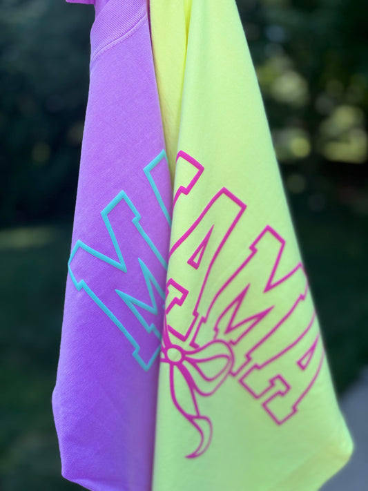Mama bow- PUFF PRINT