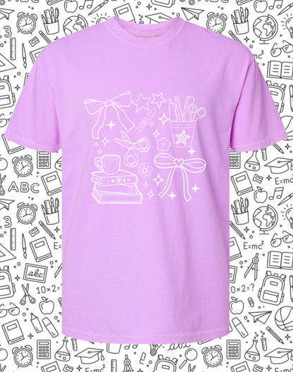PRE ORDER- School Supplies- Neon Purple