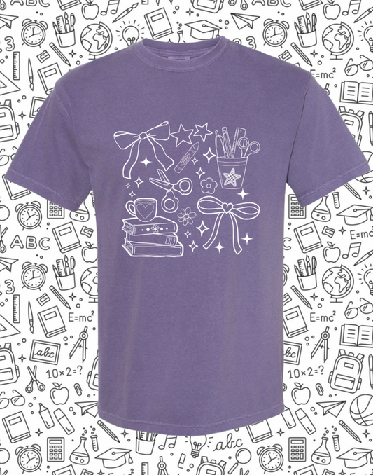 PRE ORDER- School Supplies- Dark Purple